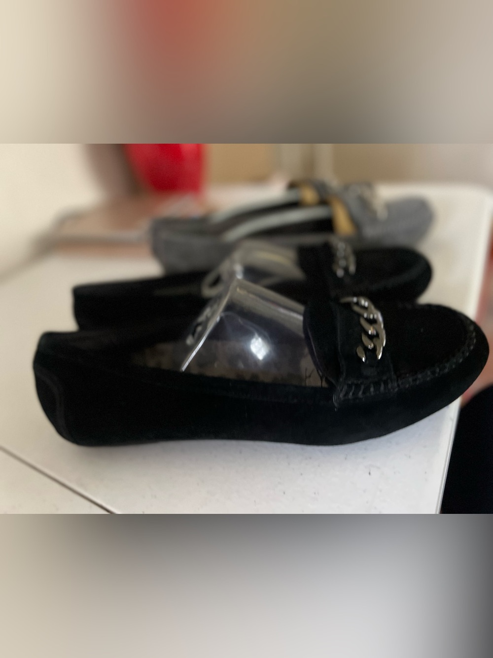 Vionic Mesa Lot Of 2 gray/Black suede Women’s Flats loafers Size 12 Comfort - Picture 6 of 11